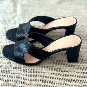 Zara black sandals 3in heels
